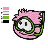 Pink Puffle Embroidery Design